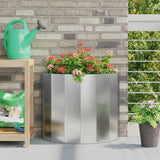 Planter Silver 60 x 30 x 50 cm Galvanised Steel