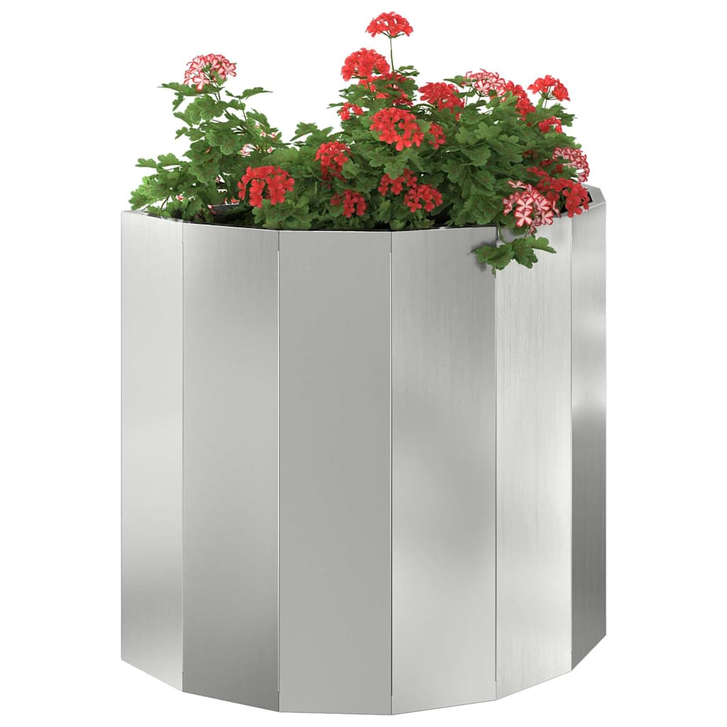 Planter Silver 60 x 30 x 50 cm Galvanised Steel
