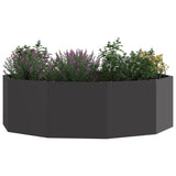 Planter Black 120 x 120 x 35 cm Steel