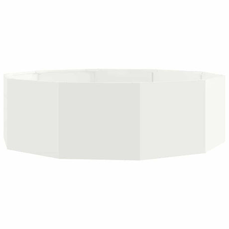 Planter White 120 x 120 x 35 cm Steel