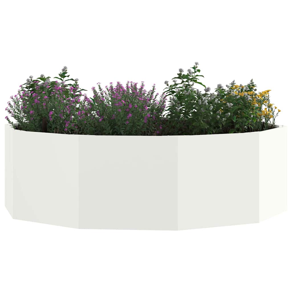 Planter White 120 x 120 x 35 cm Steel