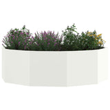Planter White 120 x 120 x 35 cm Steel