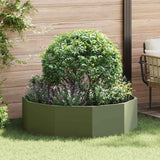 Planter Olive Green 120 x 120 x 35 cm Steel