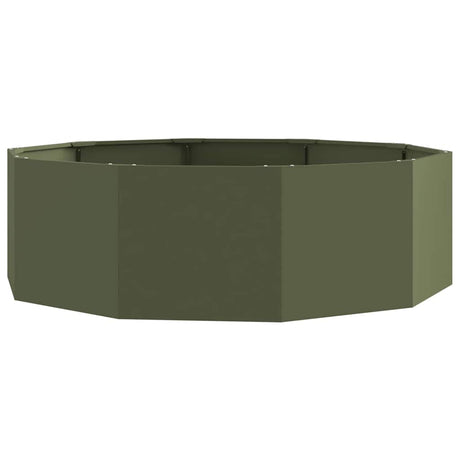 Planter Olive Green 120 x 120 x 35 cm Steel