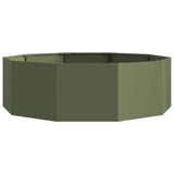 Planter Olive Green 120 x 120 x 35 cm Steel