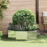Planter Silver 120 x 120 x 35 cm Stainless Steel