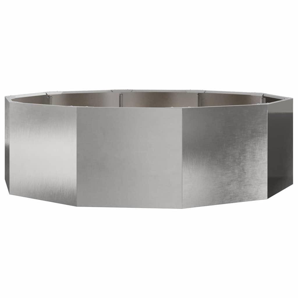 Planter Silver 120 x 120 x 35 cm Stainless Steel