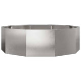 Planter Silver 120 x 120 x 35 cm Stainless Steel