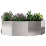Planter Silver 120 x 120 x 35 cm Stainless Steel