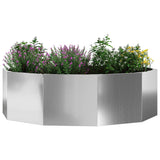 Planter Silver 120 x 120 x 35 cm Galvanised Steel