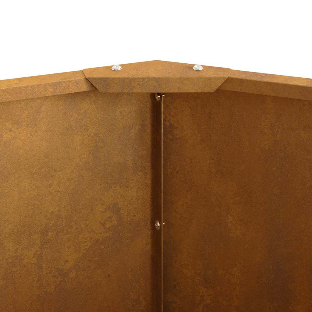 Planter Rusty 120 x 120 x 35 cm Weathering Steel