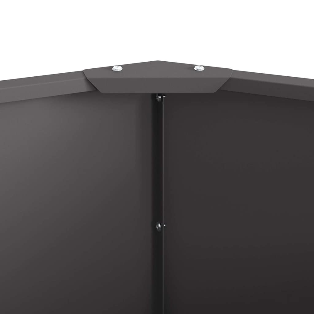 Planter Black 90 x 90 x 35 cm Steel