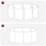 Planter White 90 x 90 x 35 cm Steel