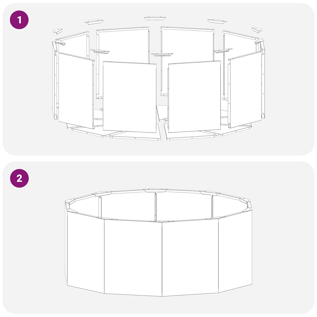 Planter Anthracite 90 x 90 x 35 cm Steel
