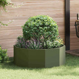 Planter Olive Green 90 x 90 x 35 cm Steel