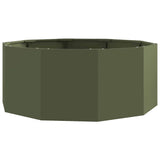 Planter Olive Green 90 x 90 x 35 cm Steel