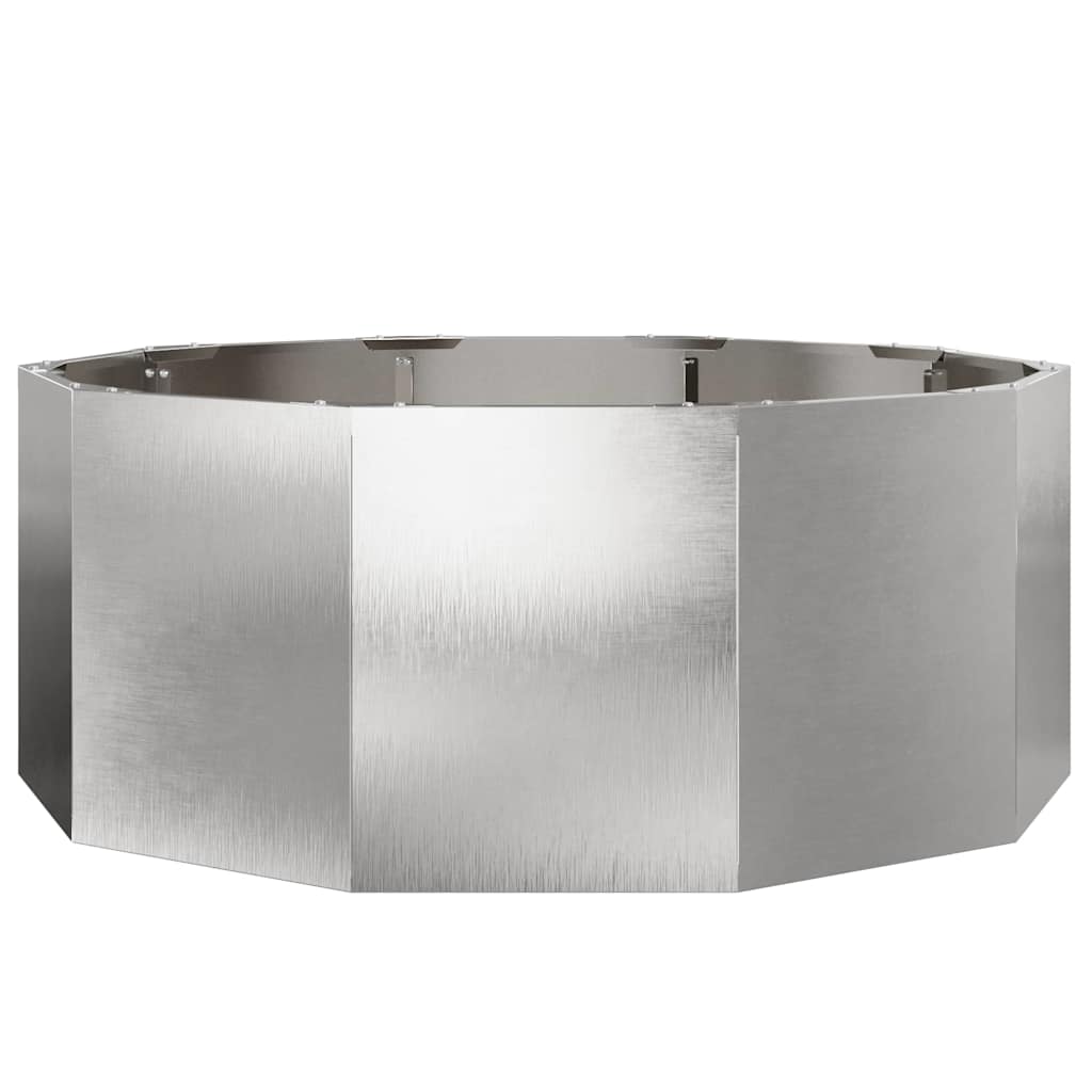 Planter Silver 90 x 90 x 35 cm Stainless Steel