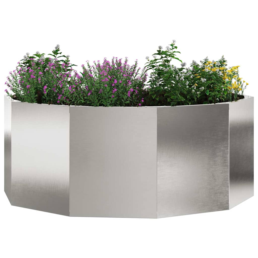 Planter Silver 90 x 90 x 35 cm Stainless Steel