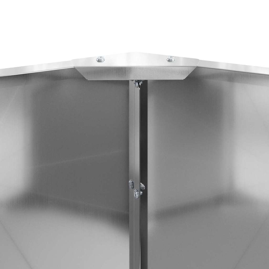 Planter Silver 90 x 90 x 35 cm Galvanised Steel