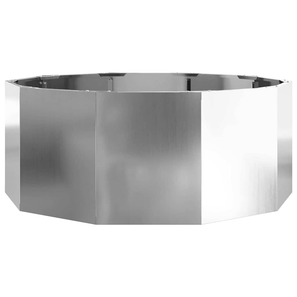 Planter Silver 90 x 90 x 35 cm Galvanised Steel