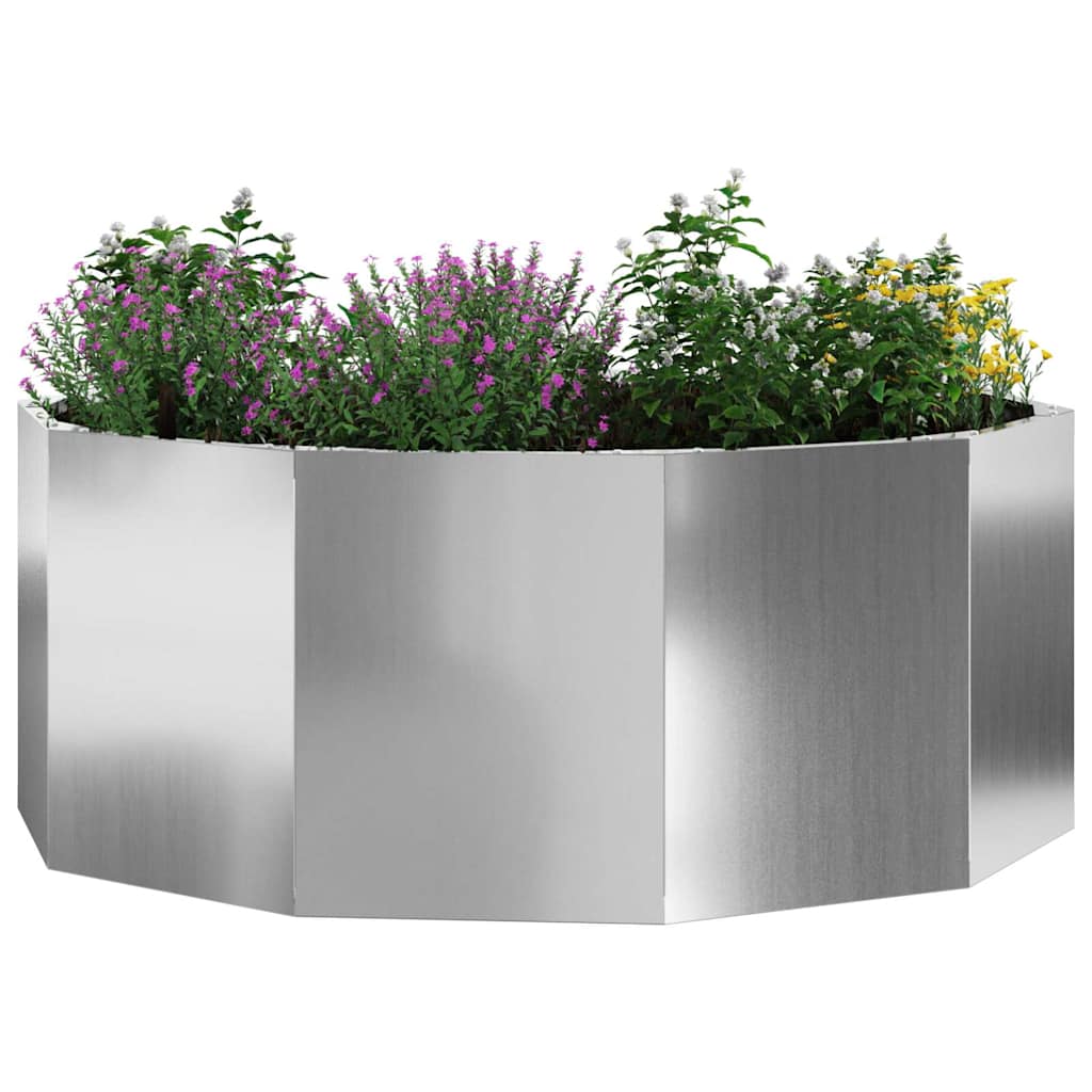 Planter Silver 90 x 90 x 35 cm Galvanised Steel