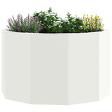 Planter White 60 x 60 x 35 cm Steel