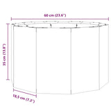 Planter White 60 x 60 x 35 cm Steel
