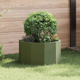 Planter Olive Green 60 x 60 x 35 cm Steel