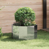 Planter Silver 60 x 60 x 35 cm Galvanised Steel