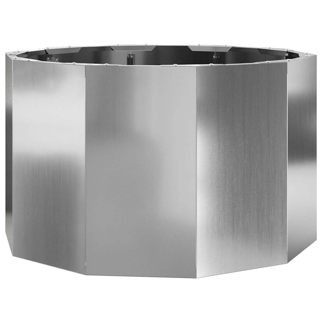 Planter Silver 60 x 60 x 35 cm Galvanised Steel