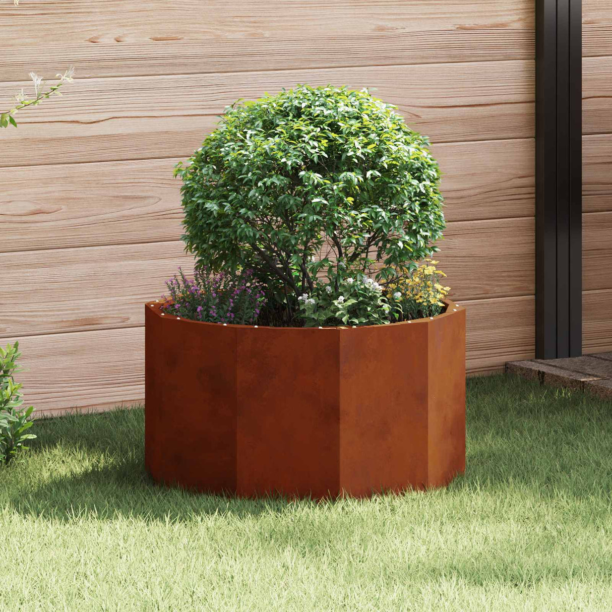 Planter Rusty 60 x 60 x 35 cm Weathering Steel