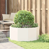Planter White 120 x 120 x 50 cm Steel