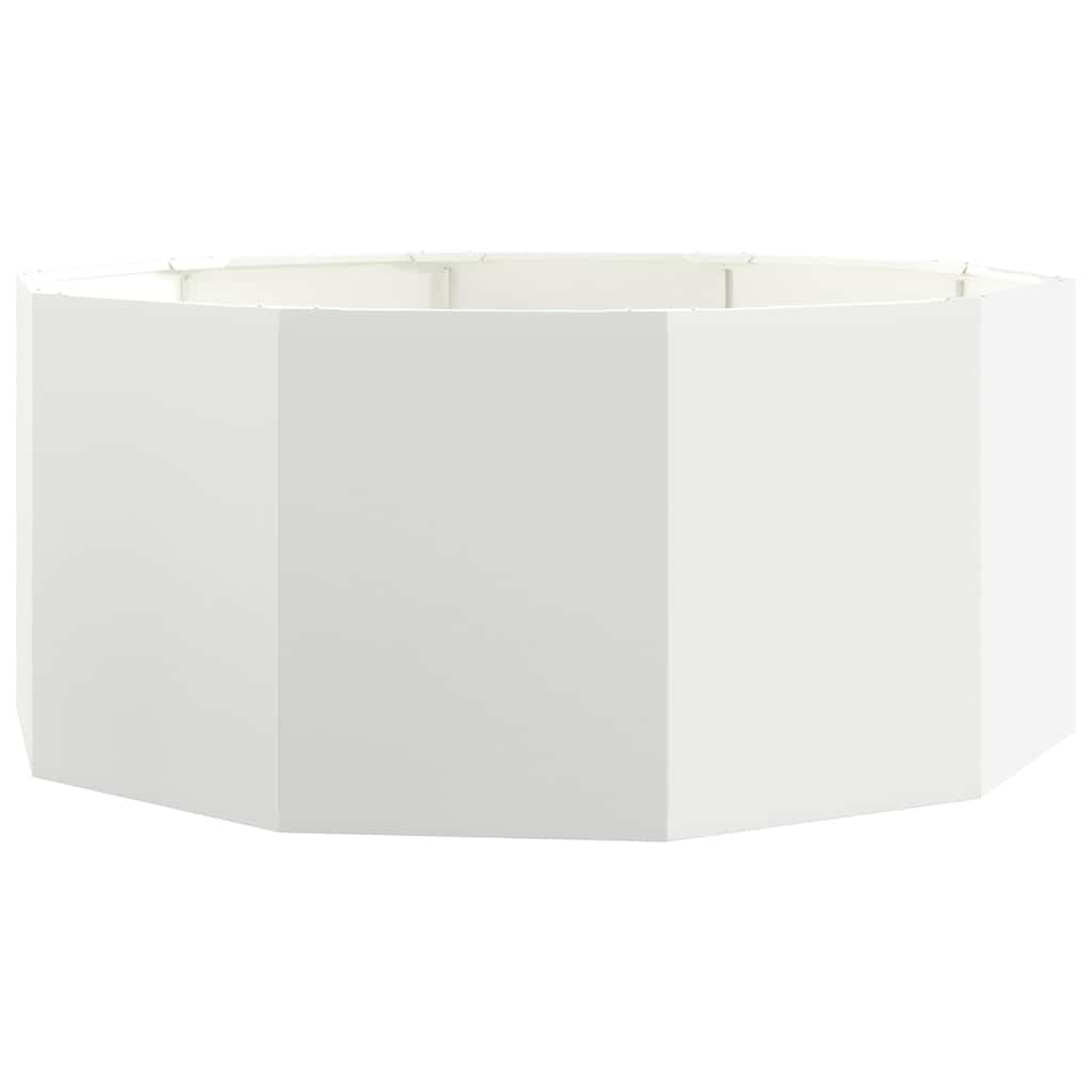 Planter White 120 x 120 x 50 cm Steel
