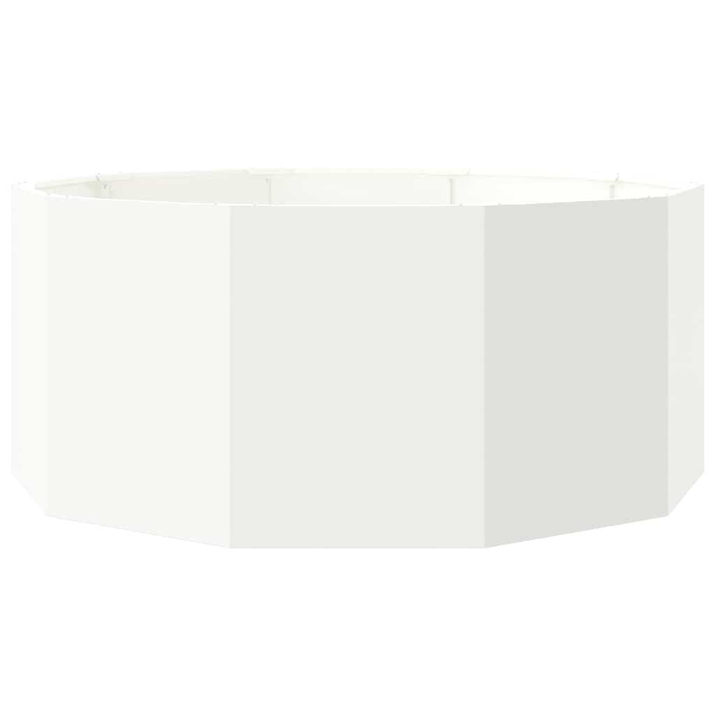 Planter White 120 x 120 x 50 cm Steel