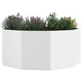 Planter White 120 x 120 x 50 cm Steel