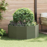 Planter Olive Green 120 x 120 x 50 cm Steel