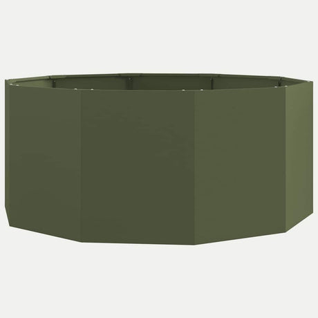 Planter Olive Green 120 x 120 x 50 cm Steel