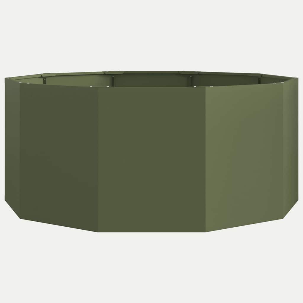 Planter Olive Green 120 x 120 x 50 cm Steel