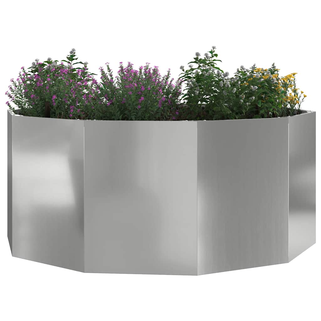Planter Silver 120 x 120 x 50 cm Galvanised Steel