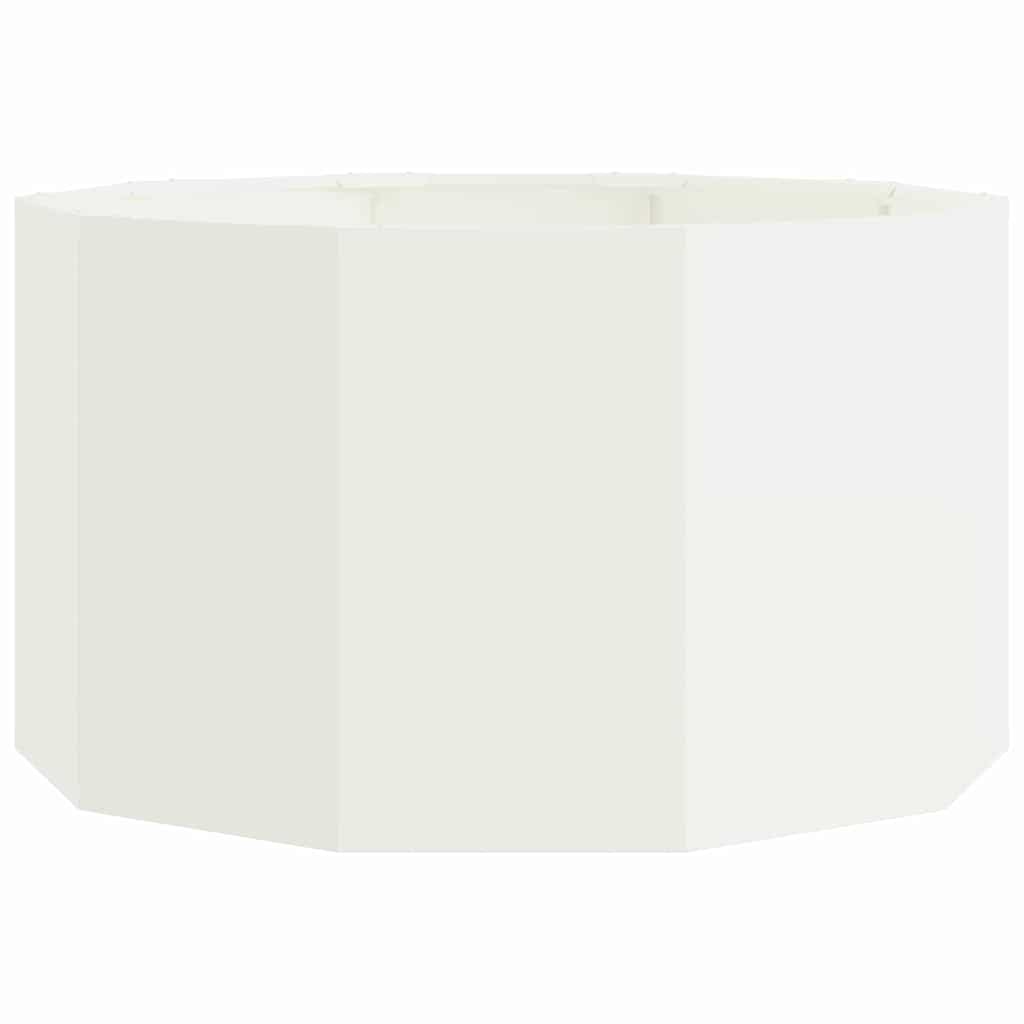 Planter White 90 x 90 x 50 cm Steel