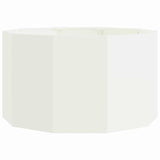 Planter White 90 x 90 x 50 cm Steel
