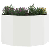 Planter White 90 x 90 x 50 cm Steel