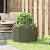 Planter Olive Green 90 x 90 x 50 cm Steel