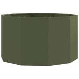 Planter Olive Green 90 x 90 x 50 cm Steel