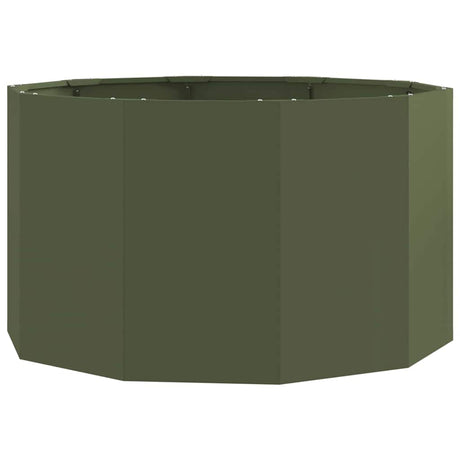 Planter Olive Green 90 x 90 x 50 cm Steel