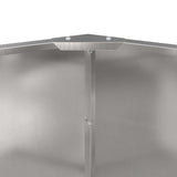 Planter Silver 90 x 90 x 50 cm Stainless Steel