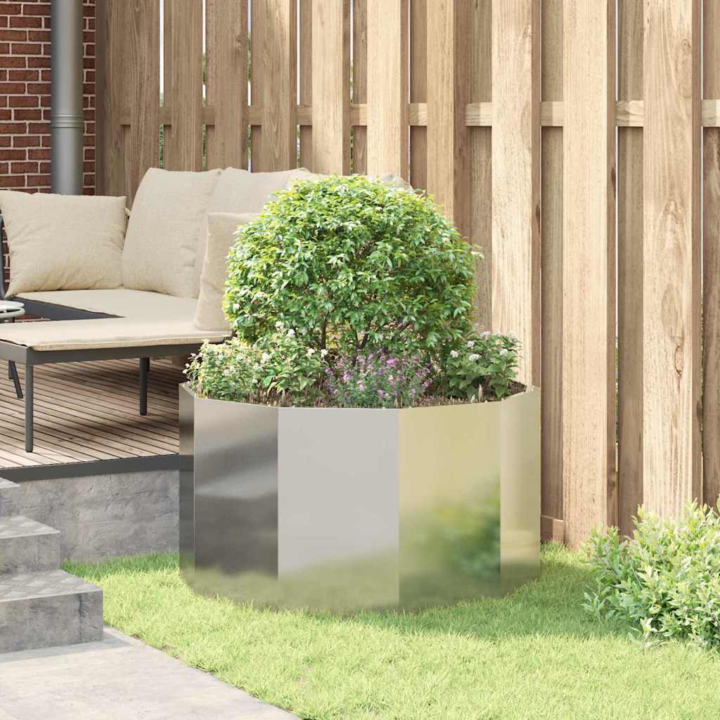 Planter Silver 90 x 90 x 50 cm Stainless Steel