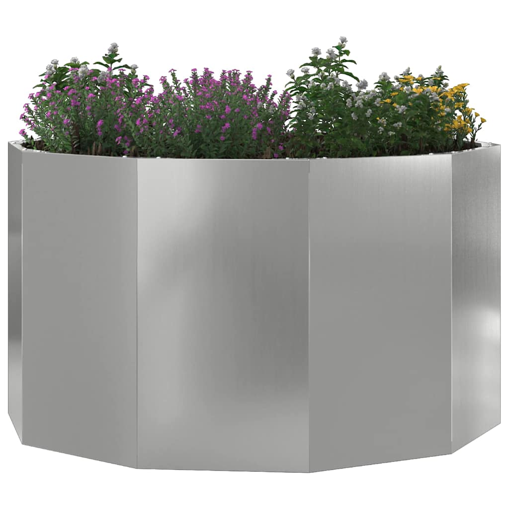 Planter Silver 90 x 90 x 50 cm Galvanised Steel