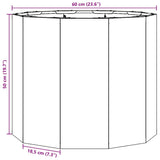 Planter Black 60 x 60 x 50 cm Steel