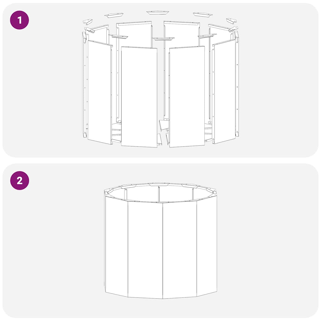 Planter White 60 x 60 x 50 cm Steel